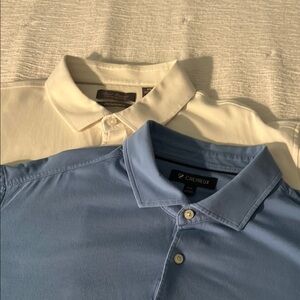 Daniel Cremieux Blue and Cream Polo Shirt Duo